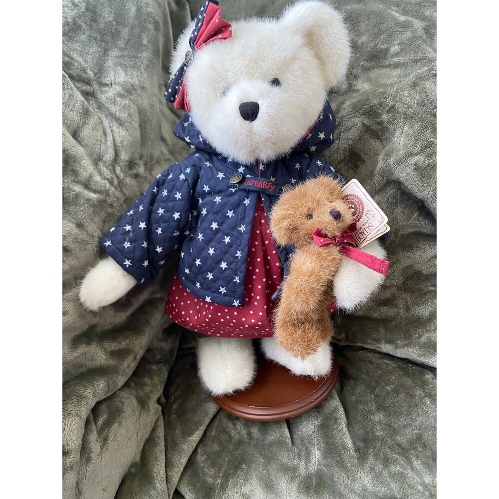 Vtg. NWT Boyd's Bears | Mrs.Liberty with baby | Starr B. Bearyproud with Sparkle